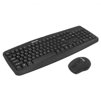 Bezvadu tastatūras un peles komplekts Tellur Basic Melns — 2,4 GHz, USB uztvērējs, kompakts izkārtojums