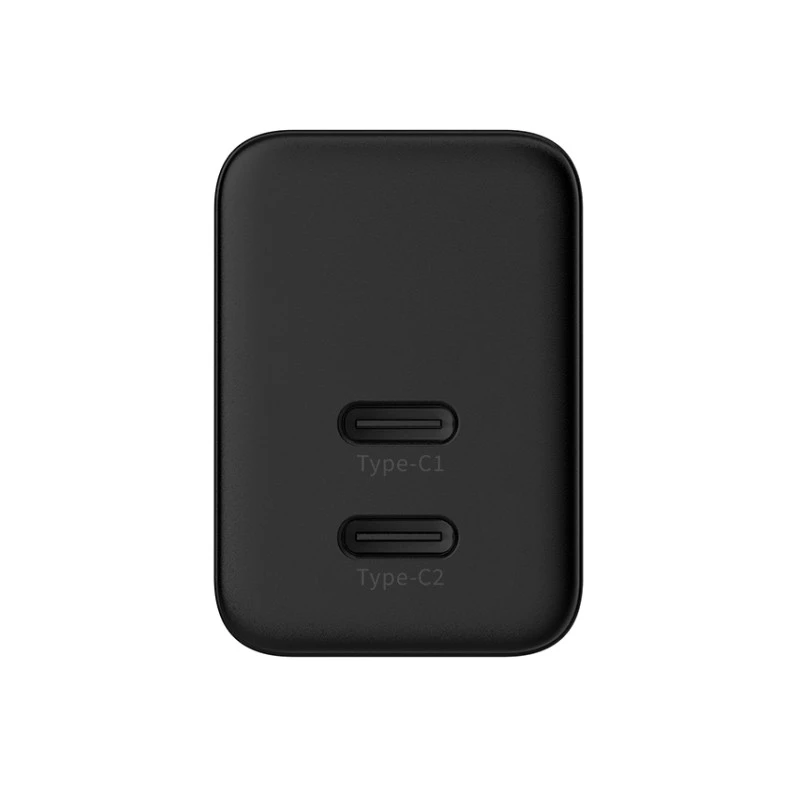 Crong sienas lādētājs Ultra Compact GaN 35W PD 3.0 2x USB-C (melns)