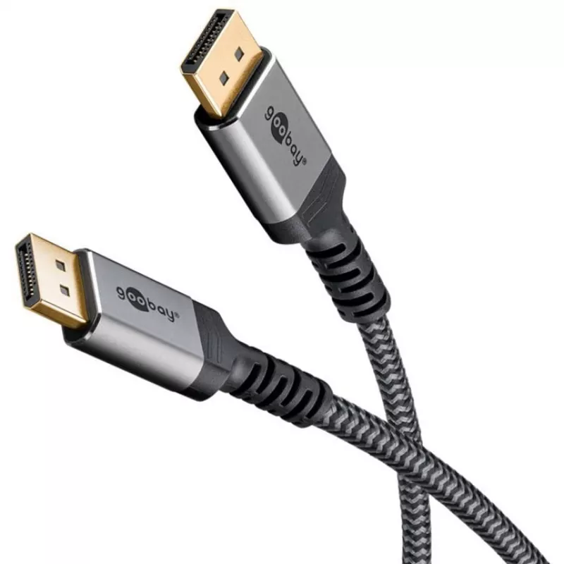 Goobay DisplayPort kabelis 2.0/2.1, 80 Gbit/s | 75685 | DisplayPort uz DisplayPort