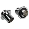 Adapter BitsPower TA-GMALP1622-GS — datora dzesēšanas sistēmas adapteris, sudraba krāsa, 1/4 collu vītne, 2 gab. iepakojumā