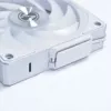 120mm Lian Li UNI FAN 12CL1W3W balts bezvadu korpusa ventilators — 120mm, saderīgs ar PWM centrmezglu, modulārs
