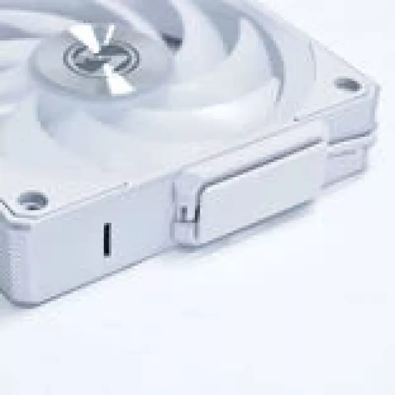 120mm Lian Li UNI FAN 12CL1W3W balts bezvadu korpusa ventilators — 120mm, saderīgs ar PWM centrmezglu, modulārs