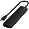 Satechi 7-in-1 USB-C Slim Multiport Adapter Ethernet (USB-C PD, 2x USB-A, HDMI 4K, Ethernet, micro/SD karšu lasītājs) (Melns)