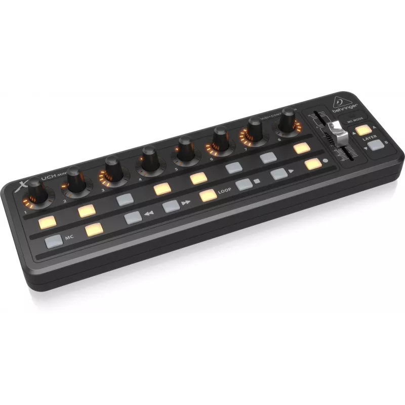 MIDI tastatūra USB Behringer X-TOUCH MINI Vadības veids Pogas Rotējošā poga Slīdnis