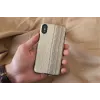 Viedtālruņa maciņš man and wood iPhone X/XS — vintage olīvmelnā krāsā