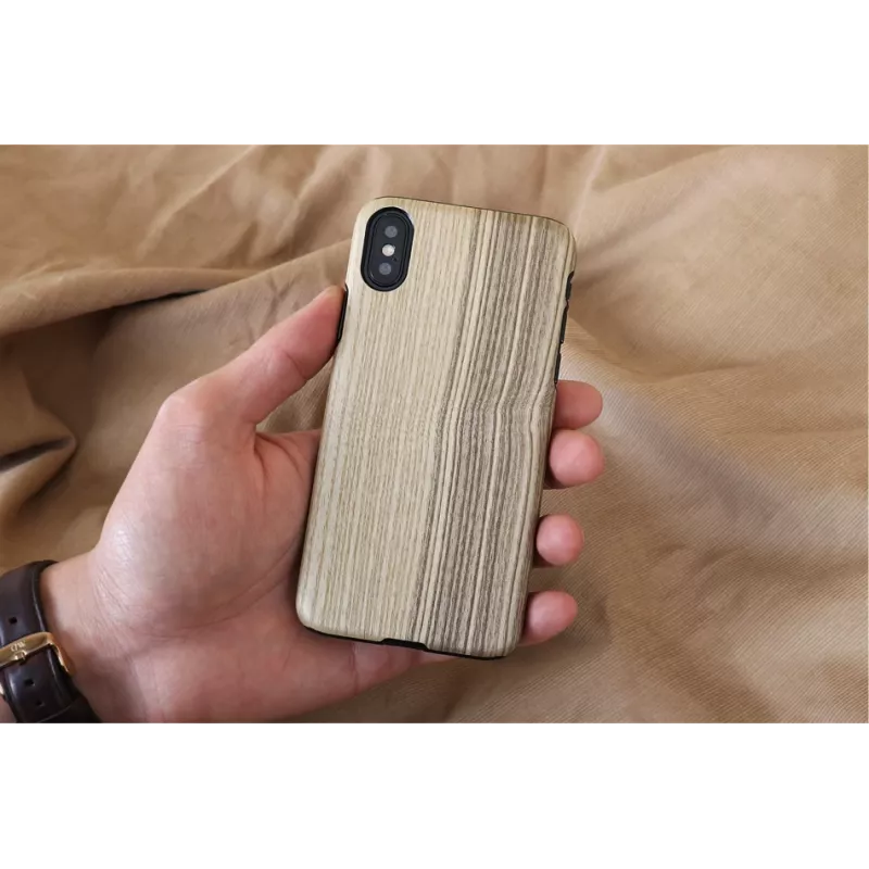 Viedtālruņa maciņš man and wood iPhone X/XS — vintage olīvmelnā krāsā