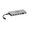 USB-C dokstacija - 4K HDMI, USB 3.2 Gen 1, USB-A centrmezgls, GbE, atmiņas karte, 100W PD uzlāde, noņemams vads U442-DOCK5D-GY