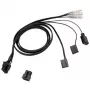 Kabelis ek water blocks EK-Loop OmniLink 6-Pin Dual PWM 50cm — 6-pin PWM sadalītāja kabelis, 50 cm garš