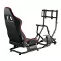 Sacīkšu kokpits huzaro Speed 6.0 ar regulējamu sēdekli, tērauda rāmi, 30°–90° leņķi, iztur līdz 120 kg, sarkans, 1080×1360×560 mm