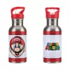 Paladone Super Mario metāla ūdens pudele ar salmiņu