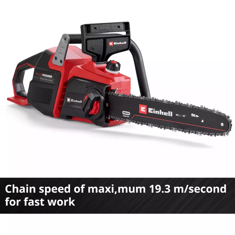 Bezvada zāģis EINHELL GP-LC 36/40 Li BL-Solo 36V (2x18V) sarkans/melns — bez akumulatora un lādētāja