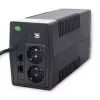 Qoltec Monolith nepārtrauktās barošanas avots (UPS) Double-conversion (Online) 1 kVA 600 W 2 AC kontaktligzdas