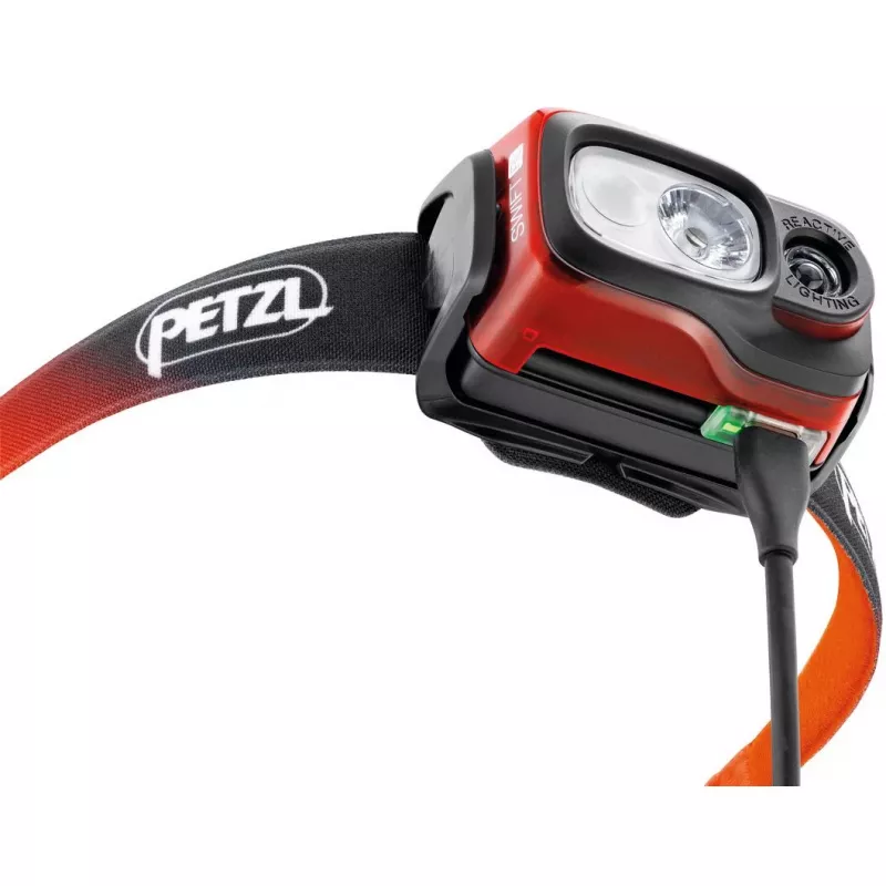 Petzl SWIFT RL Black, Orange, White galvaslampa LED