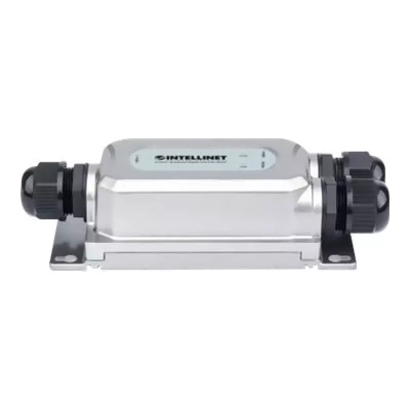 Intellinet Outdoor Vandalproof Gigabit PoE++ Injectors, viens 60 W ports, atbilst IEEE 802.3bt (4PPoE), IP67 ūdensnecaurlaidīgs, IK10 vandālizturīgs, metāla korpuss