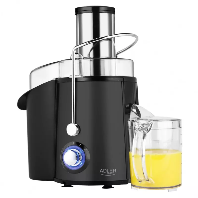 Centrifūgas sulu spiede Adler AD 4127 — 1000 W, melna, sulas trauks, 3,9 kg