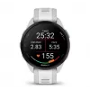 Viedpulkstenis GARMIN Forerunner 165 — GPS, AMOLED 1,2 collas, 4 GB, 5 ATM, 11 dienu akumulators, pelēks korpuss, balta siksniņa