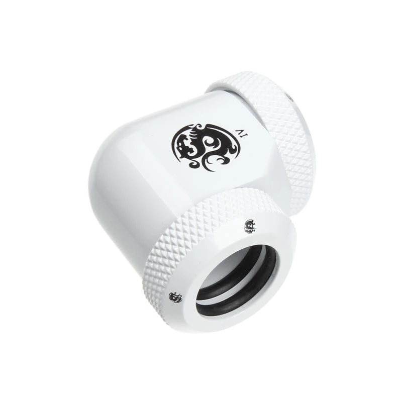 Adapter 90° BitsPower Multi-Link for 2x 12mm AD fittings — balta (BP-DWE90DML)