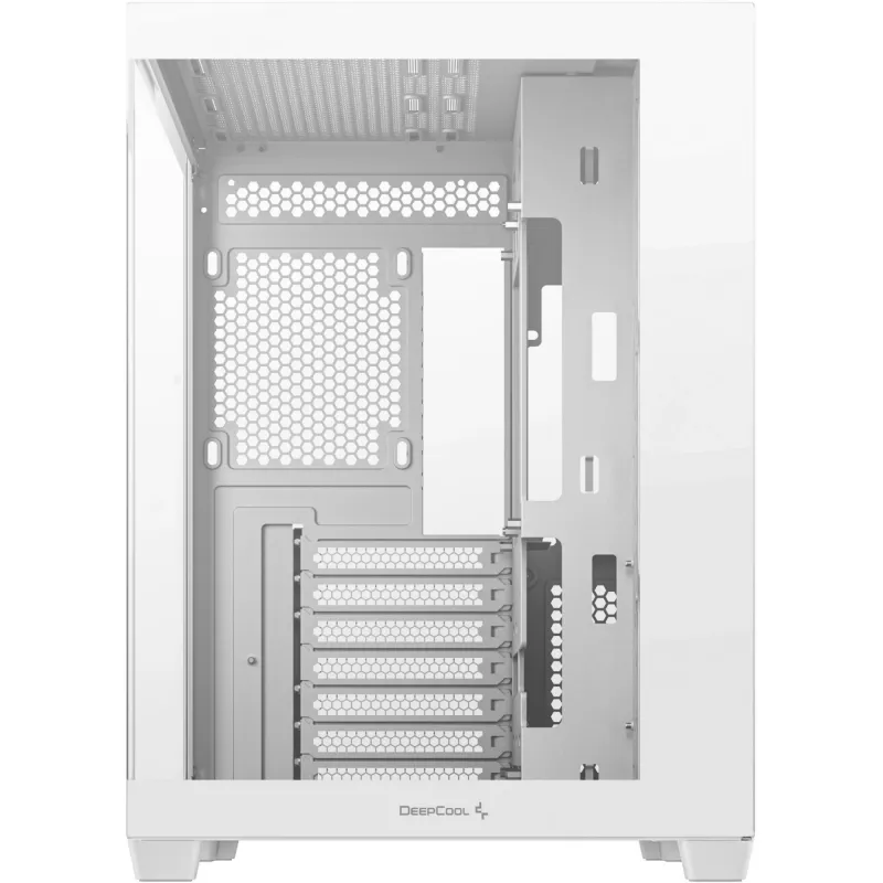Datorkorpuss DeepCool CG530 WH Midi Tower — ATX/Micro ATX/ITX, rūdīts stikls, 2 × 3,5 collu + 3 × 2,5 collu nodalījumi, atbalsta līdz 410 mm GPU