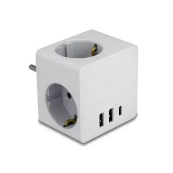 Strāvas adaptera spraudnis Type F DeLOCK 11496 2 USB porti 5V 2.4A 3A