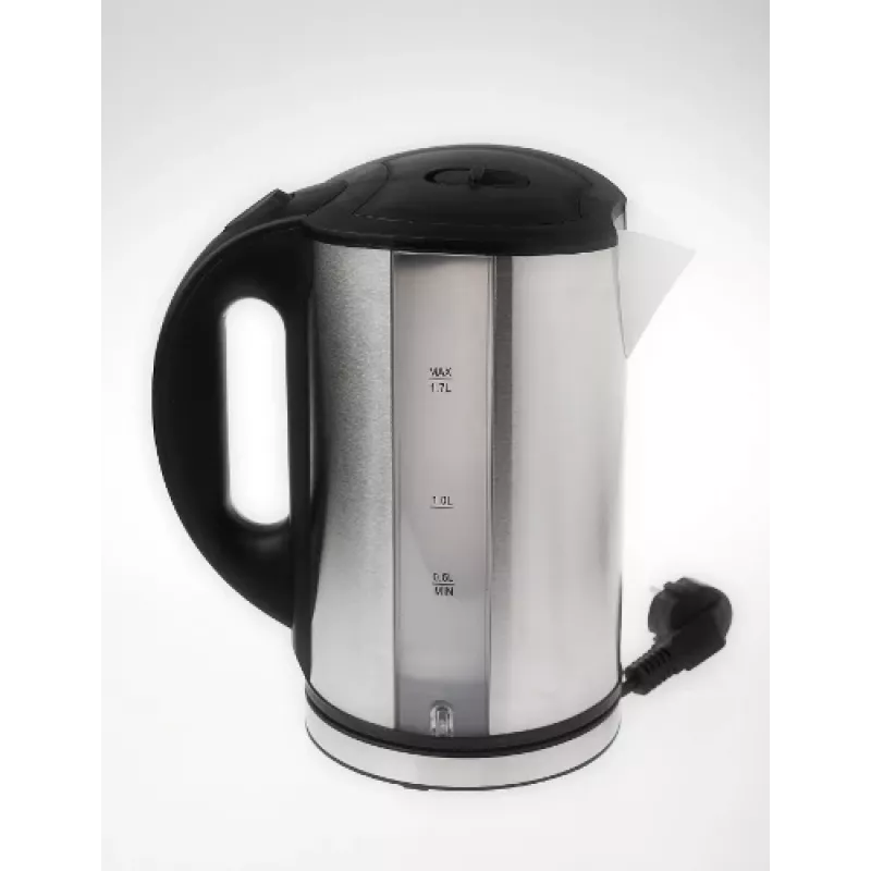 Adler AD 1216 elektriskā tējkanna 1,7 L Melna,Sudraba 2200 W