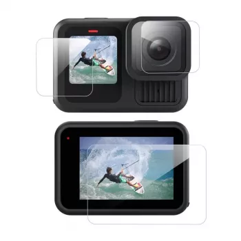 Rūdīta stikla ekrāna aizsargs Telesin 3-in-1 GoPro Hero 13 Melns (S6-FLM-07-TGP) – 3 gab. komplekts