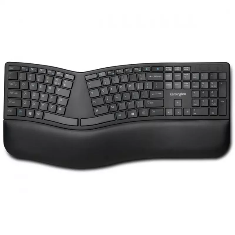 Kensington ProFit Ergo Wireless tastatūra FR, pilna izmēra (100%), vadu un bezvadu, RF bezvadu + USB, AZERTY, melns