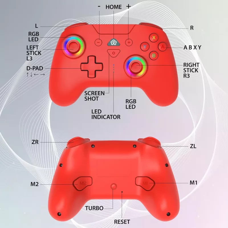 Subsonic bezvadu LED kontrolieris sarkans Switch