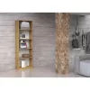 Biroja grāmatu skapis top e shop R40 ARTISAN, ozola krāsa, 5 plaukti, 400×300×1820 mm, skaidu plātnes karkass