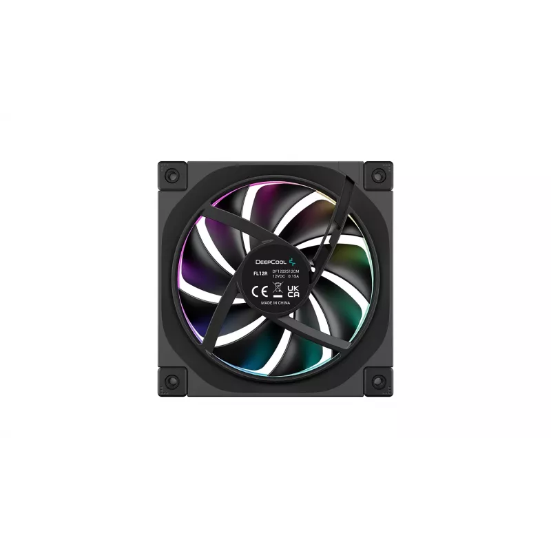 DeepCool FL12R 120mm ARGB korpusa ventilatori, 3 iepakojumā, melni