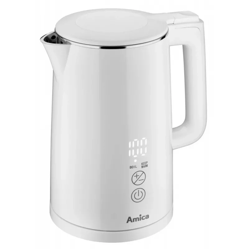 Elektriskā tējkanna AMICA 1,5L 2200W Sudraba