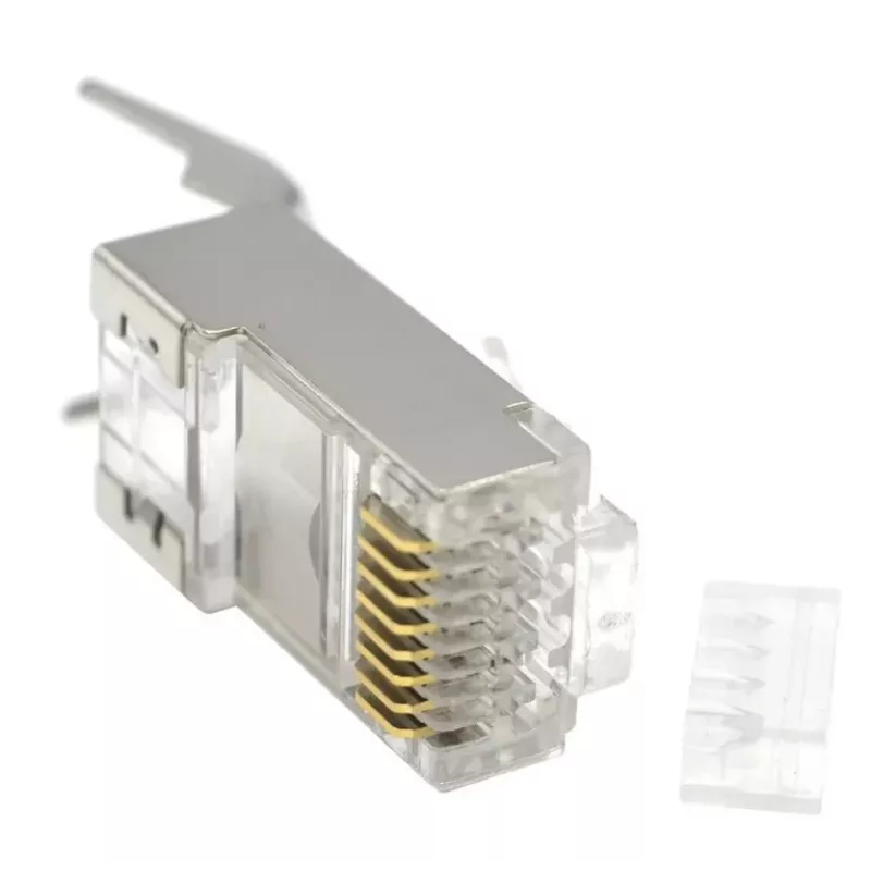 RJ45 savienotāji GEMBIRD CAT7 8P8C apzeltīti 15µ FTP/SFTP, iepakojumā 100 gab.