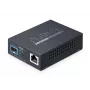 Mediju pārveidotājs PLANET 10GBASE-T uz 10GBASE-X SFP+ ar vara pieslēgvietu, melns