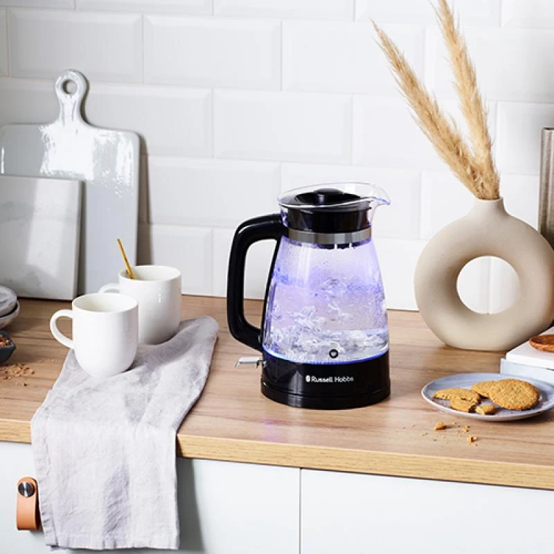 Russell Hobbs 26080-70 elektriskā tējkanna 1,7 L 2400 W melna, caurspīdīga