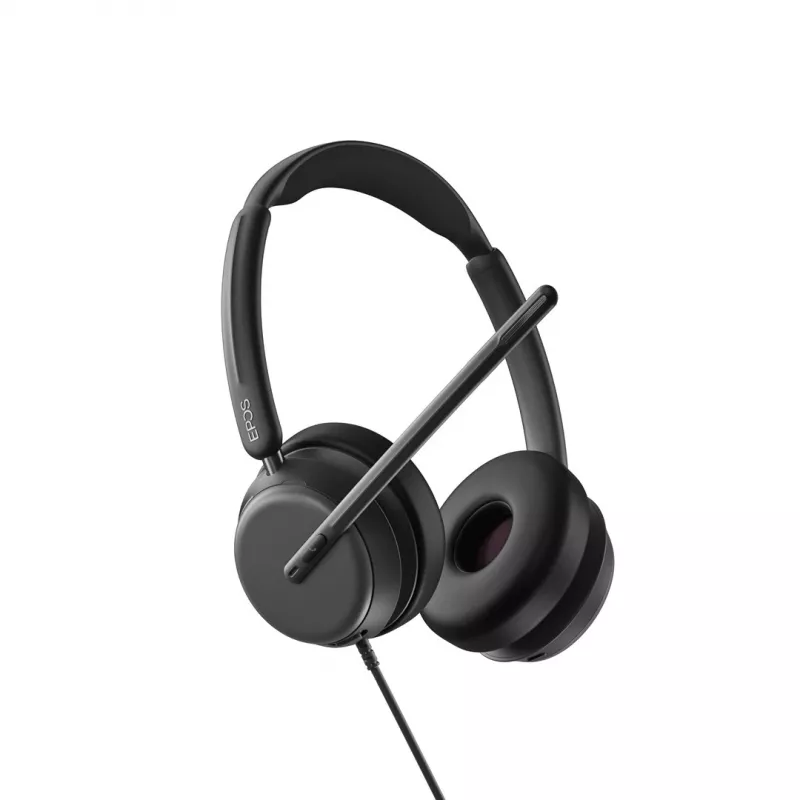 EPOS IMPACT 860 ANC austiņas ar vadu, galvas saite, birojam/zvanu centram, USB Type-C, melnas
