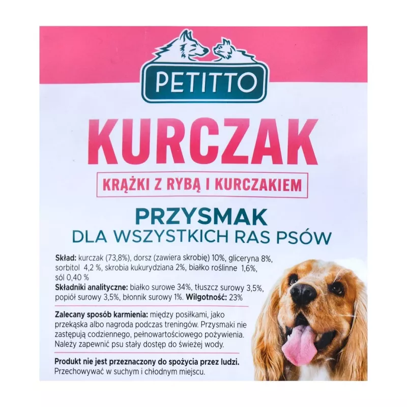 PETITTO Zivju un vistas gredzeni - kārumi suņiem - 500 g