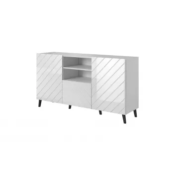 ABETO kumode 150x42x82 balts glancēts