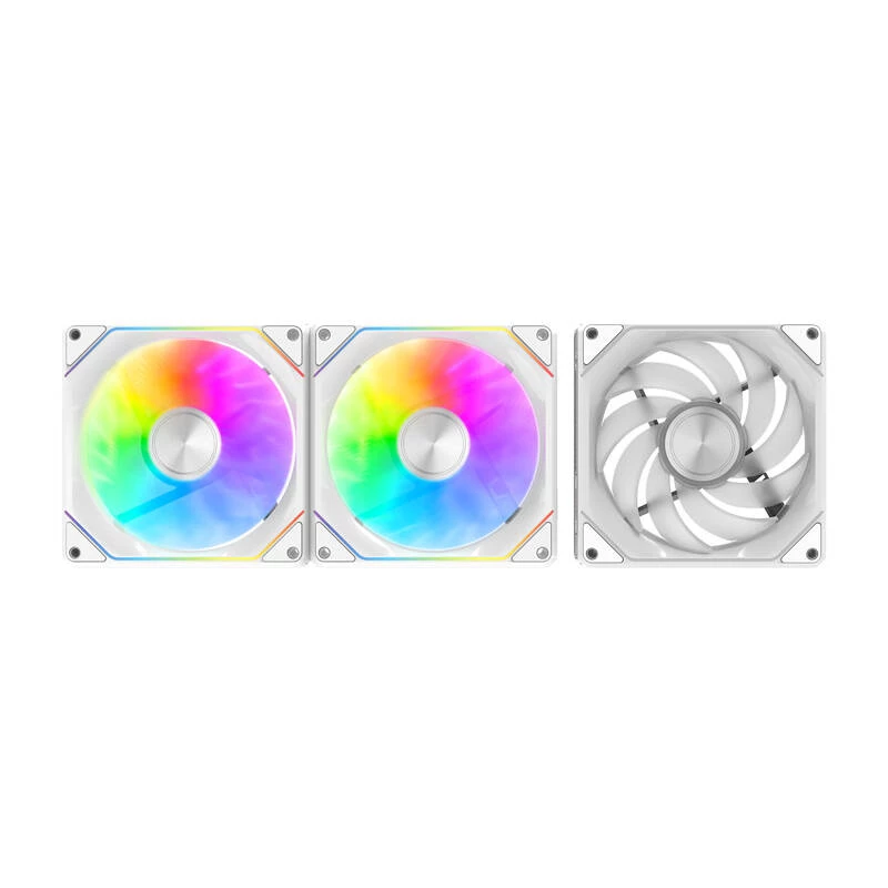Dzesēšanas ventilatori Darkflash Gauss G24 3-in-1 Balti 120mm — komplektā 3, 120 mm