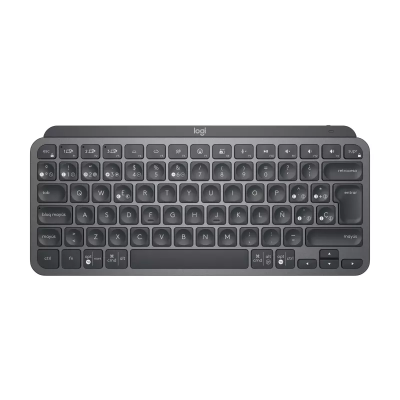 Logitech MX Keys Mini for Business - tastatūra - ar fona apgaismojumu - bezvadu - Bluetooth LE - QWERTY - spāņu - Europa - grafīta (920-010603)