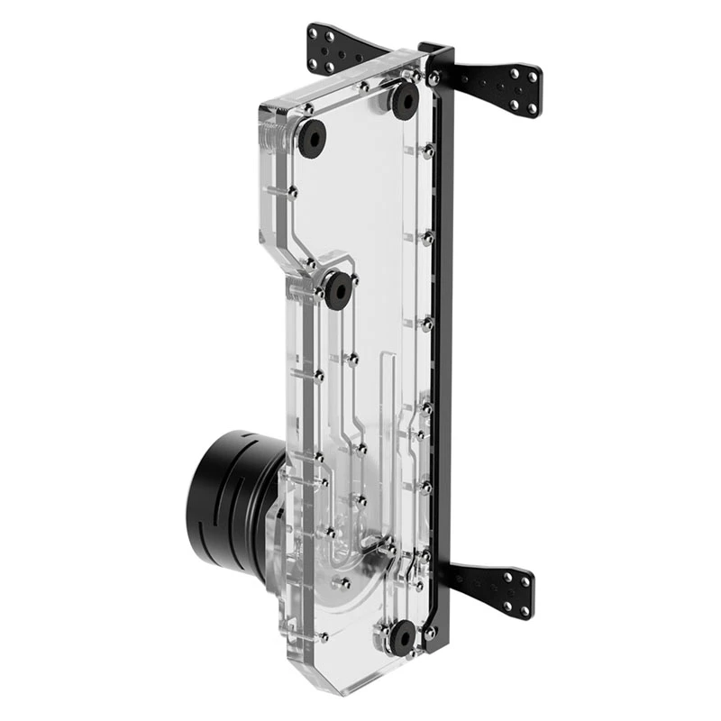 Singularity Resonance 2.0 Single D5 Distro Plate — Viena sūkņa rezervuāra sadales plāksne pielāgotai ūdens dzesēšanai