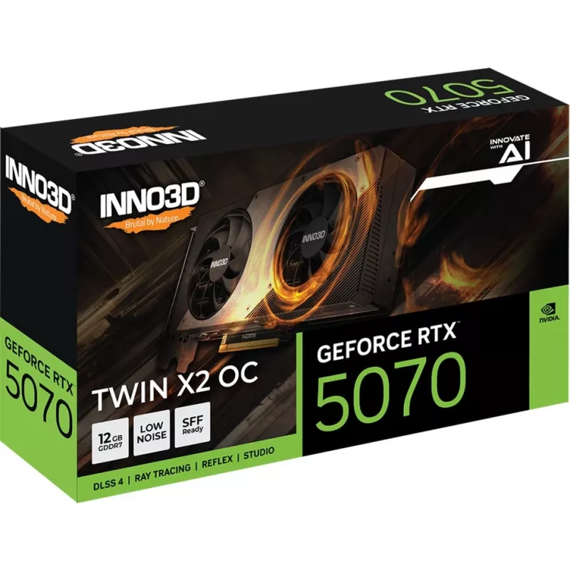 INNO3D GeForce RTX 5070 TWIN X2 OC 12GB GDDR7 grafikas karte