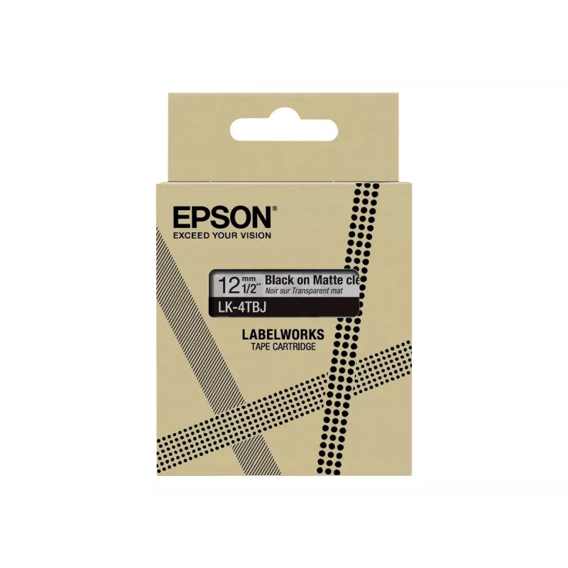 Etiķešu printeris Epson C53S672065 melns caurspīdīgs 1,2 cm platums