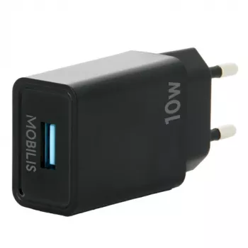 Mobilis - Barošanas avots - ātrs - 10,5 W - QC (USB) - melns - Eiropa (001360)