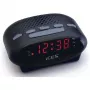 LENCO ICR-210 FM pulksteņa radio un radio modinātājpulkstenis, melns