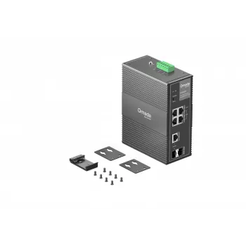 TP-Link IES206GPP tīkla komutators pārvaldāms Gigabit Ethernet (10/100/1000) Power over Ethernet (PoE) melns