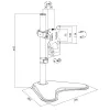 Monitora stiprinājums LOGILINK BP0044 33–81,3 cm (13 collu–32 collu) ekrāniem, VESA 75x75–100x100, max 8 kg, galds, melns