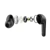 SAVIO in-ear TWS headset TWS-12, Bluetooth 5.3, built-in mic, Melns
