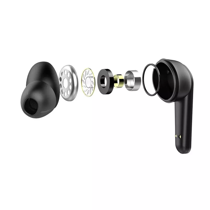 SAVIO in-ear TWS headset TWS-12, Bluetooth 5.3, built-in mic, Melns