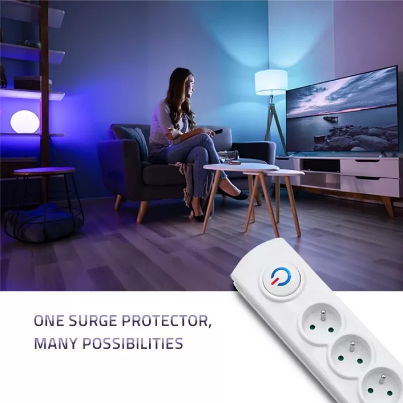 Pārsprieguma aizsargs Qoltec 50293 Balts 8 maiņstrāvas kontaktligzdas 230 V