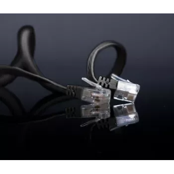 Tīkla kabelis ShiverPeaks SP711-SL0.25S 0.25m Cat6 U/UTP Melns