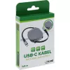 USB-C kabelis InLine 35850, 100 W jaudas piegāde, 0,80 m, melns/pelēks